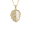 easiest for matchstylishbest selling micro-embedded white shell leaf necklace for women, simple fashionelegantpopular clavicle chain jewelry