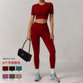 autumn/winter new women's activewear set: high-waisted, high-stretch, quick-dry workout outfit for pilates and yoga