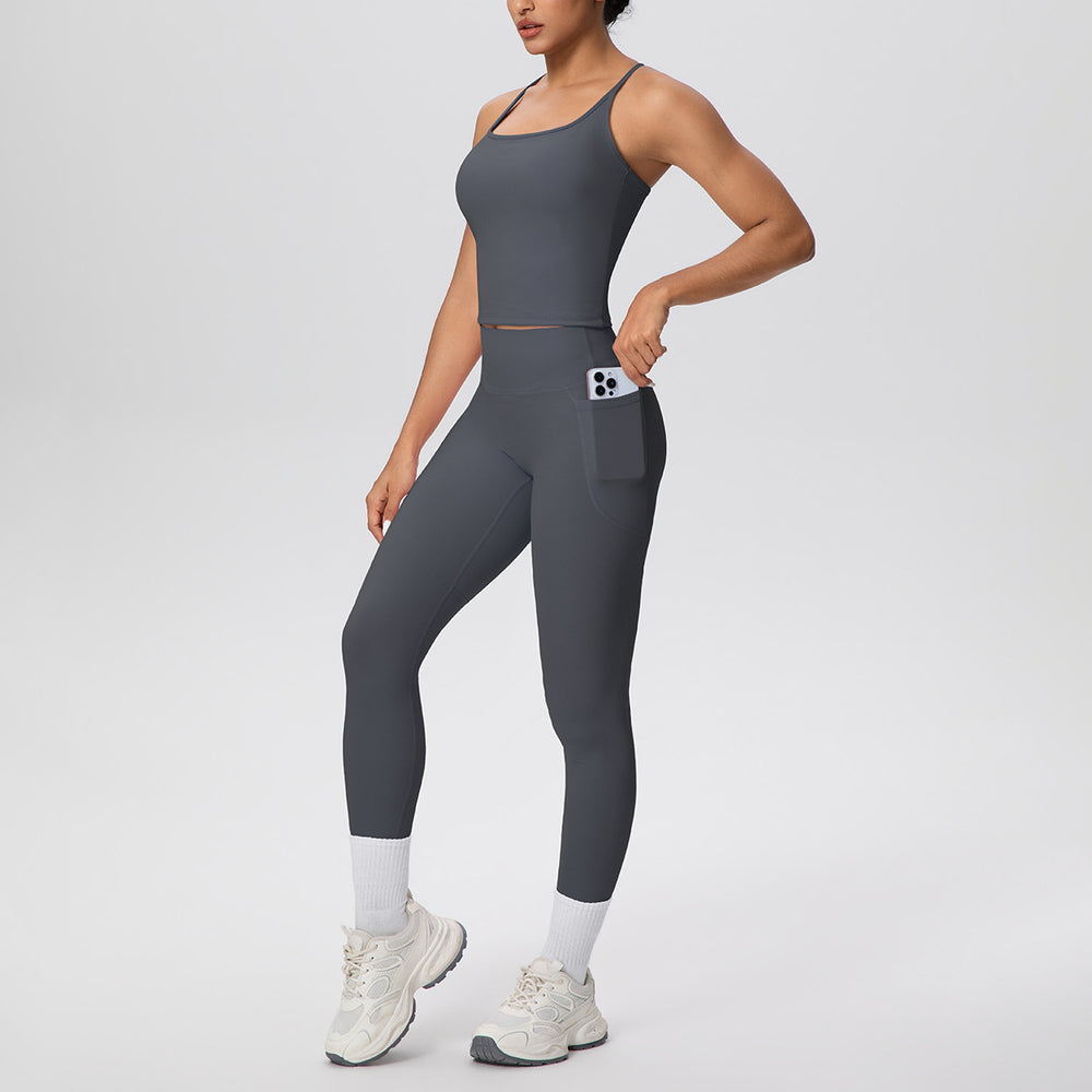 new arrival quick-drying beautiful back yoga clothes cloud-like silm hip-lifting sports suit outdoor casual running fitness clothes