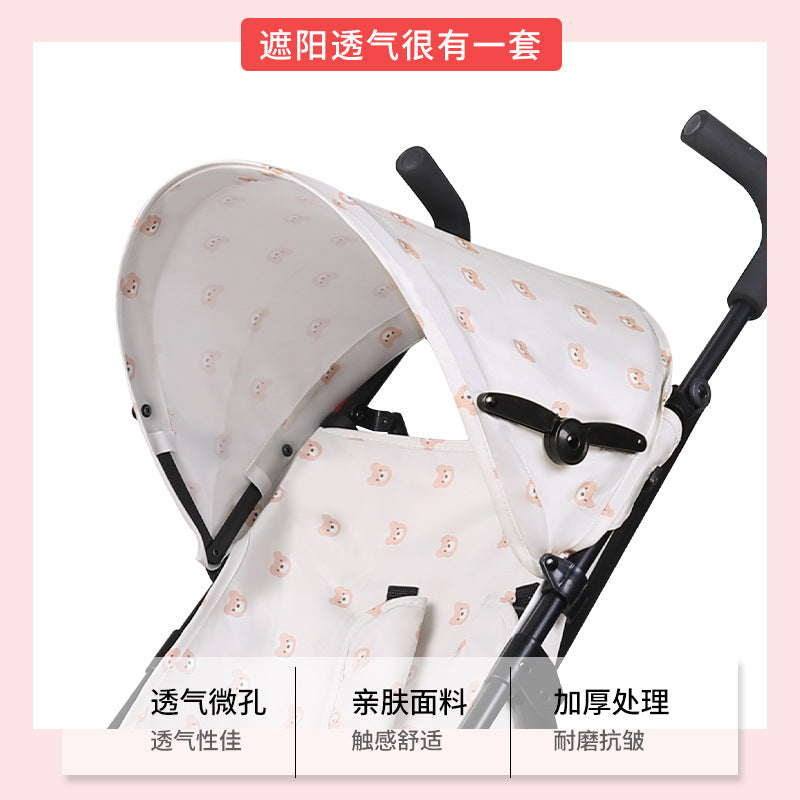 Foldable baby stroller - convertible seat, portable pram, umbrella stroller, one-click fold, travel-friendly