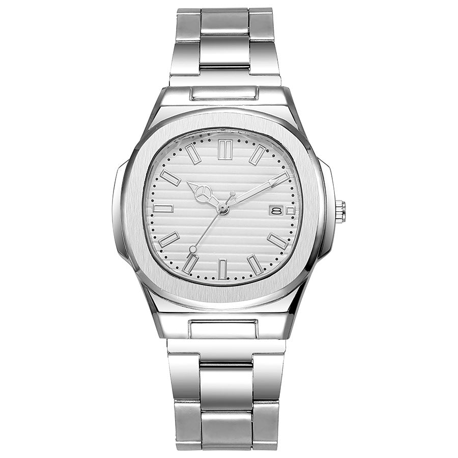 2025 new square sports calendar steel band watch men's quartz wristwatch - direct from the manufacturer, wholesale available, in-stock