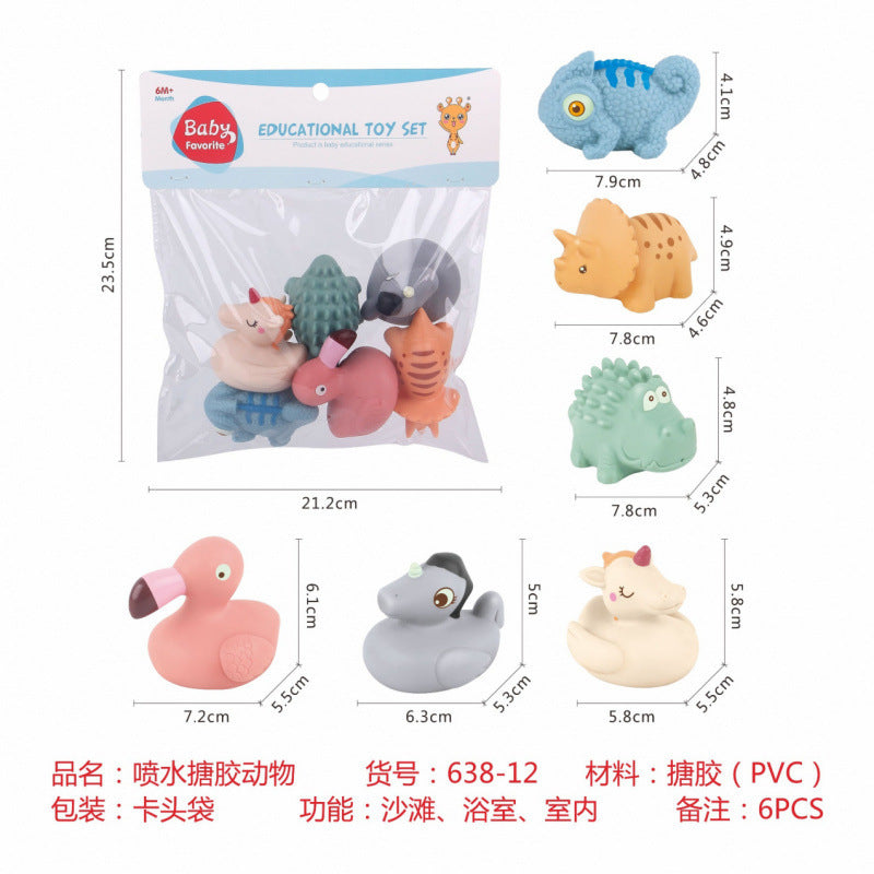 Cross-border export  baby pinch duck touch ball soft glue touch perception water spray baby bath toy