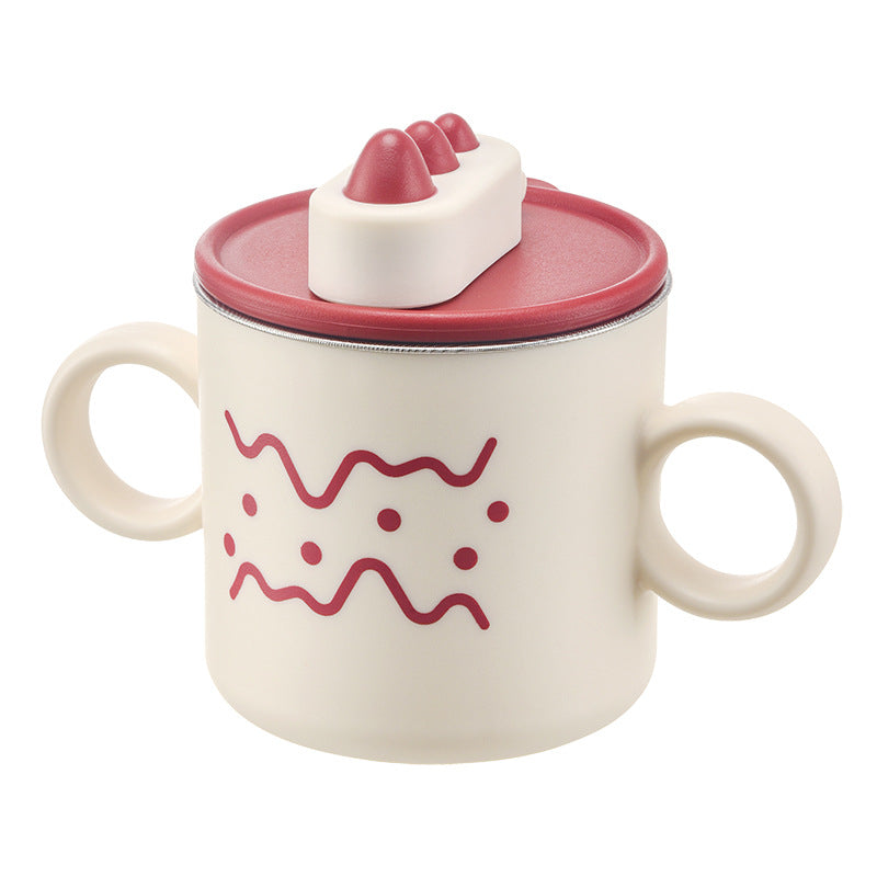 Kids' sippy cup with spout, graduated baby milk cup, drinking cup, home use baby straw cup, maternity and baby supplies