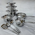 Factory direct cookware set - available in 30-piece and 50-piece options - stainless steel kitchen utensils, includes stockpots, woks, and frying pans - cross-border e-commerce ready