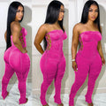 Fashion cross-border supply  women's clothing silm side tie pleated milk silk flat chest jumpsuit