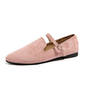 Suede flatsplaid lazy flatsautum cross-border plus size pointed toe soft bottom casual flats women's wholesale