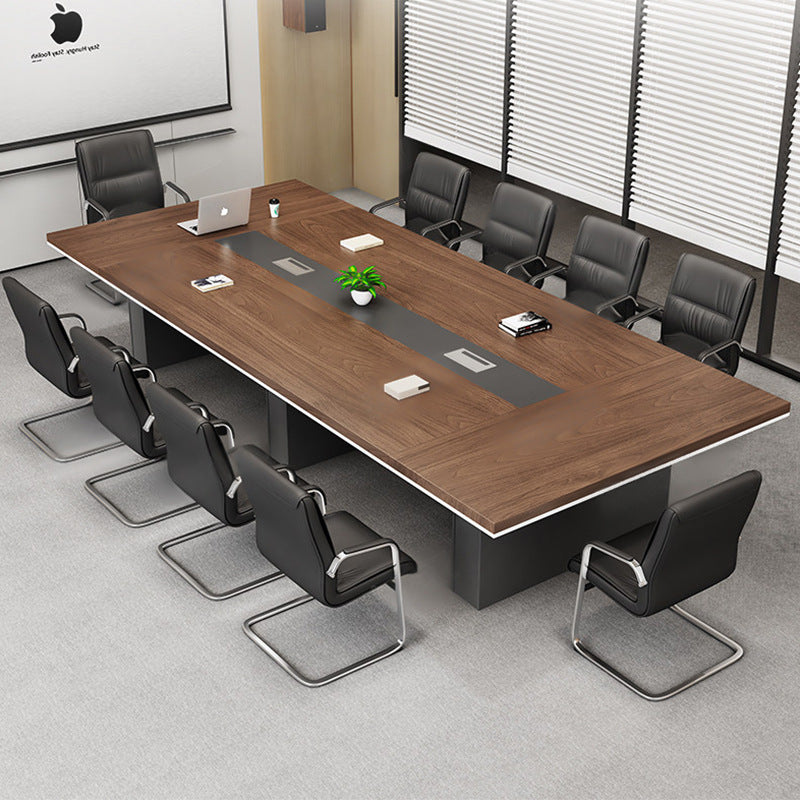 Saint-li conference table - long table for medium to large conference rooms - modern minimalist panel design - 6/8/12 person conference table and chairs