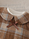 new autumn cross-border girls' preppy style vest plaid pleated skirt round neck top and skirt two-piece set