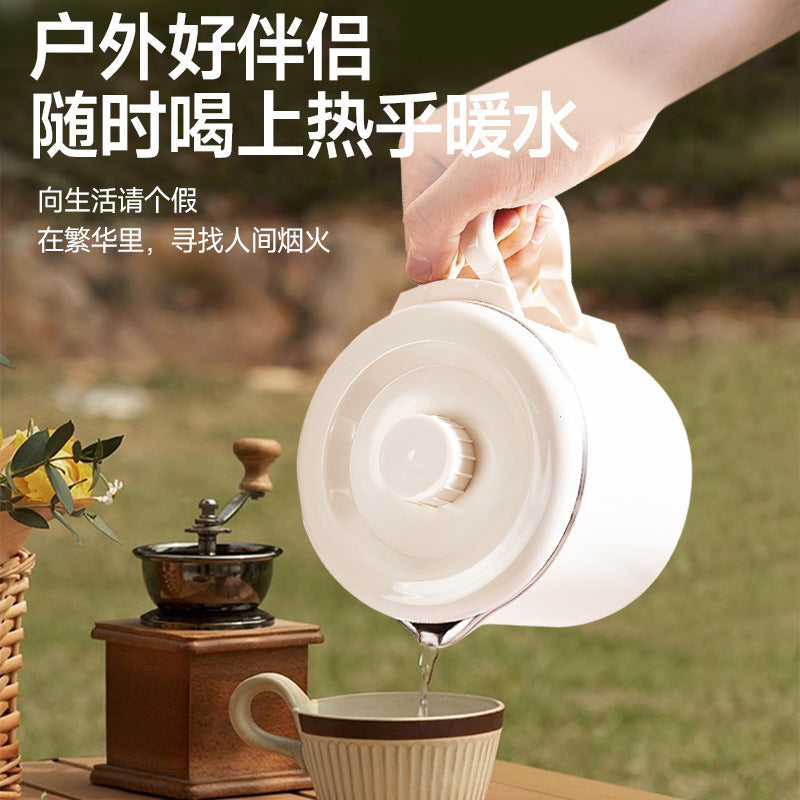 Foldable water kettle, cross-border electric kettle, mini portable stainless steel kettle, travel & business trip thermos kettle