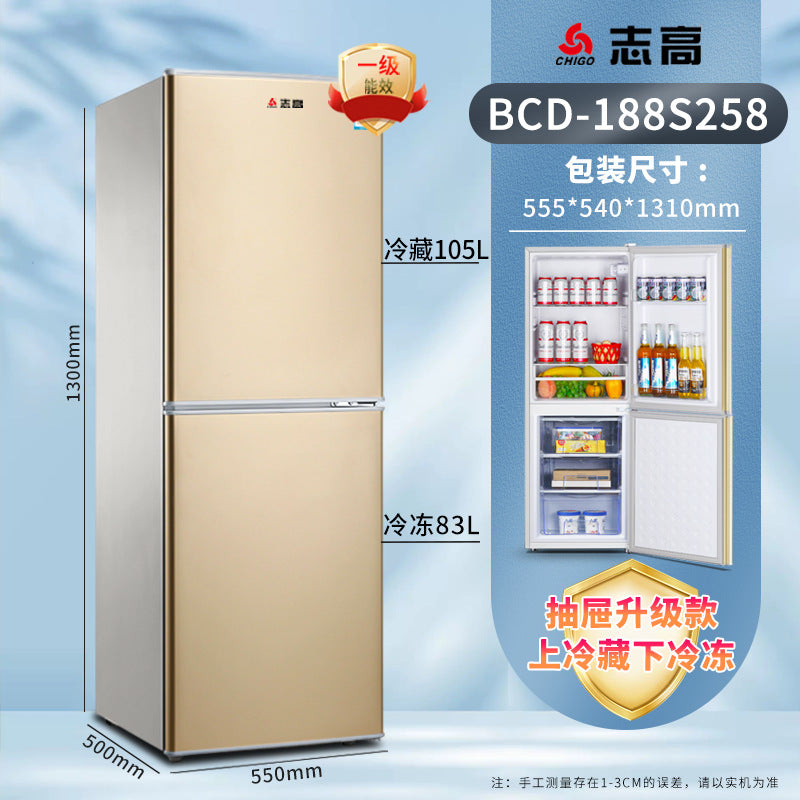 Chigo refrigerator - energy star tier 1, dual-cooling refrigerator-freezer, ideal for home, dorm, and rental properties - compact refrigerator