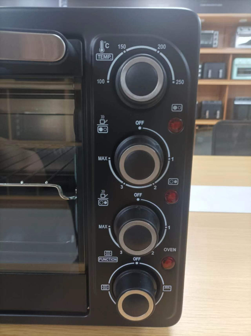 30l export-grade, dual-burner, large-capacity, multifunctional convection oven with visual window - factory customization available (skd parts)