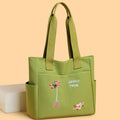 New fashion embroidered tote bag - women's large capacity versatile shoulder bag - trendy lightweight tote - mom bag