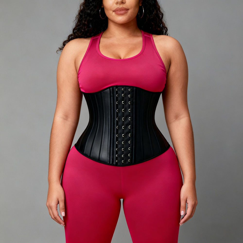 Waist trainer sweat 25 bone body management tight slimming look waist shaping abdominal exercise latex belt