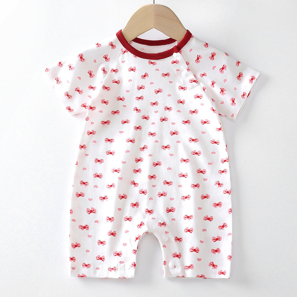Baby clothes summer thin pure cotton air-conditioning clothes pajamas newborn baby short-sleeved onesie baby outing khaki crawling
