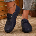 new cross-border retro soft leather soft sole non-slip middle-aged and elderly women's two-wear flats, moccasin shoes