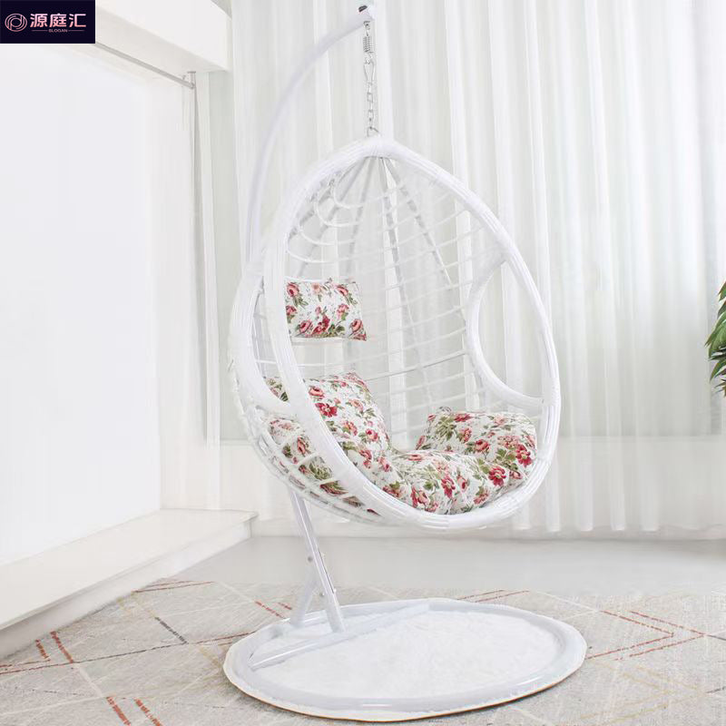 Romantic hanging basket rattan chair for home indoor hanging chair swing adult hammock balcony single double living room rocking lounge chair