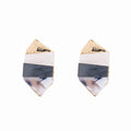 Fashion cross-border asymmetrical cut out earrings elegant cold style gray smudged fashiontrendysense of design earrings for women