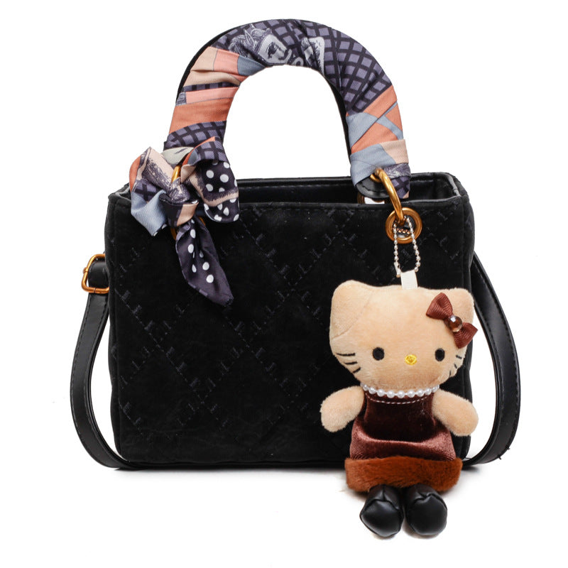 2025 fall/winter new women's handbag - vintage argyle design, light luxury, high-end, stylish commuter shoulder bag