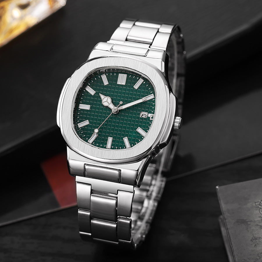 2025 new square sports calendar steel band watch men's quartz wristwatch - direct from the manufacturer, wholesale available, in-stock