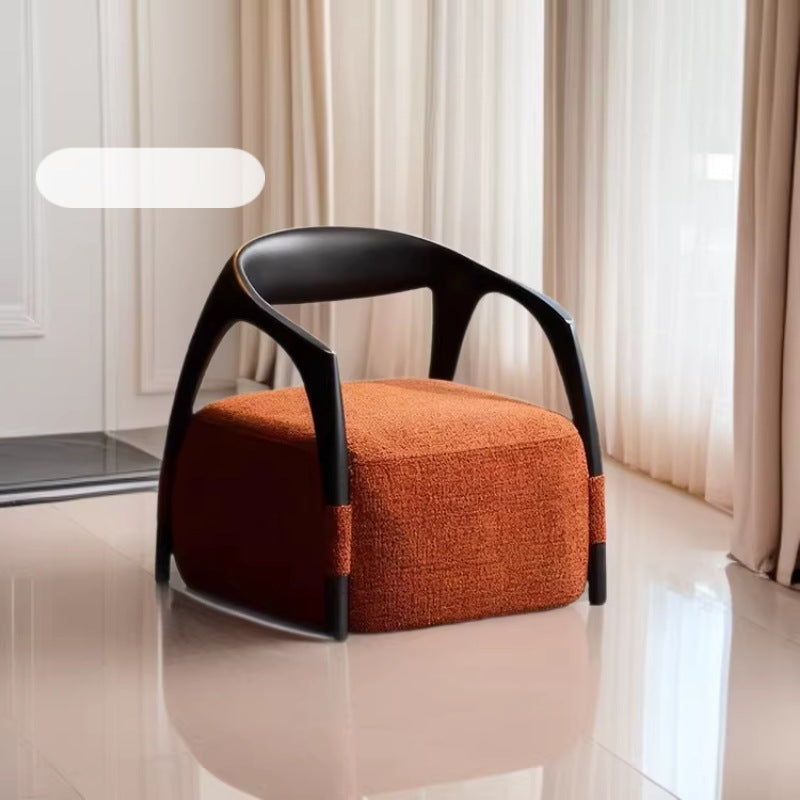 Nordic single sofa chair modern living room tech fabric leisure chair designer chair balcony japanese style solid wood sofa
