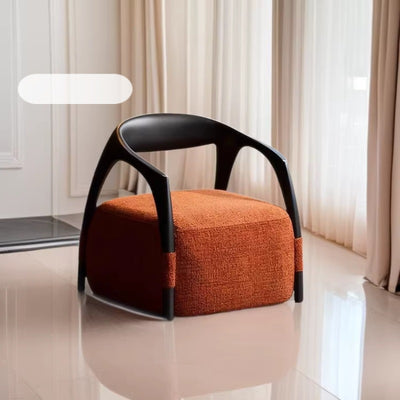 Nordic single sofa chair modern living room tech fabric leisure chair designer chair balcony japanese style solid wood sofa