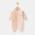 Baby pure cotton onesie, new autumn collection, long-sleeved romper for baby girls, infant and toddler crawler suit, newborn children's clothing