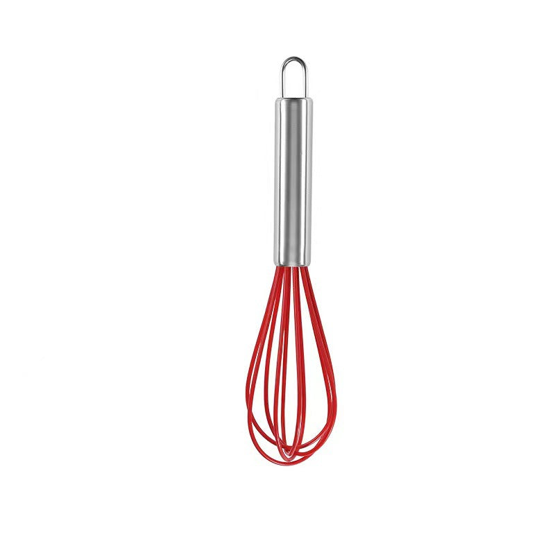 Stainless steel silicone whisk - manual egg beater - baking tool - cream whipper