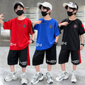 Boys' summer outfit set:  new summer styles - trendy, stylish, and street-ready for cool kids