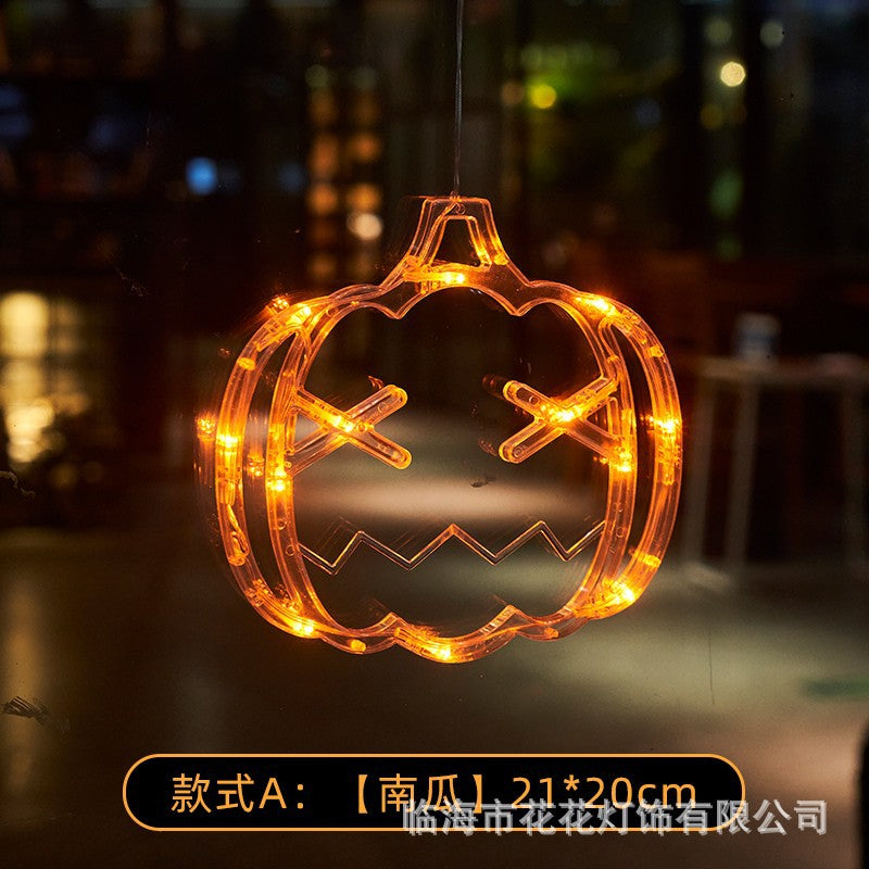 Halloween Lighting Pumpkin Lamp Battery Decoration Atmosphere Lights Festive LED Sucker Lights Props