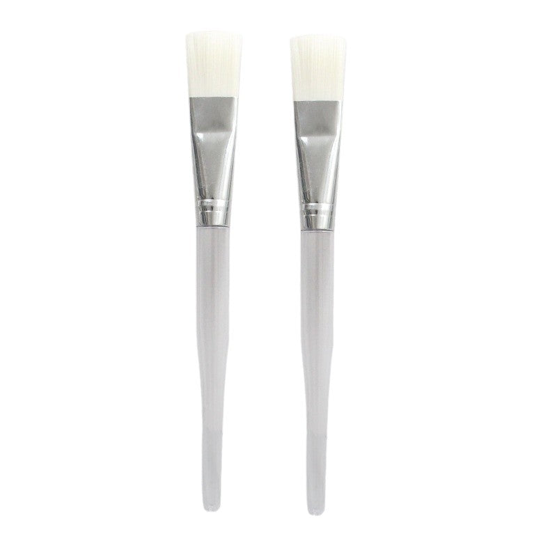 Adjustable facial mask brush, makeup brush, transparent rod, hollow rod, white brush, beauty length 165mm, concealer handy gadget