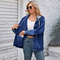 Wish european and american cross-border foreign trade  new women's clothing  new retro washed denim jacket tops