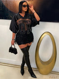 new arrivalfashionprintingloosecasual street see-through sexylacepatchwork t-shirt short-sleeved tops