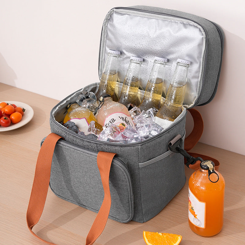 Beilian double-layer thermal insulation bag  portable back span large-capacity picnic lunch box bag PEVA water filling ice bag wholesale