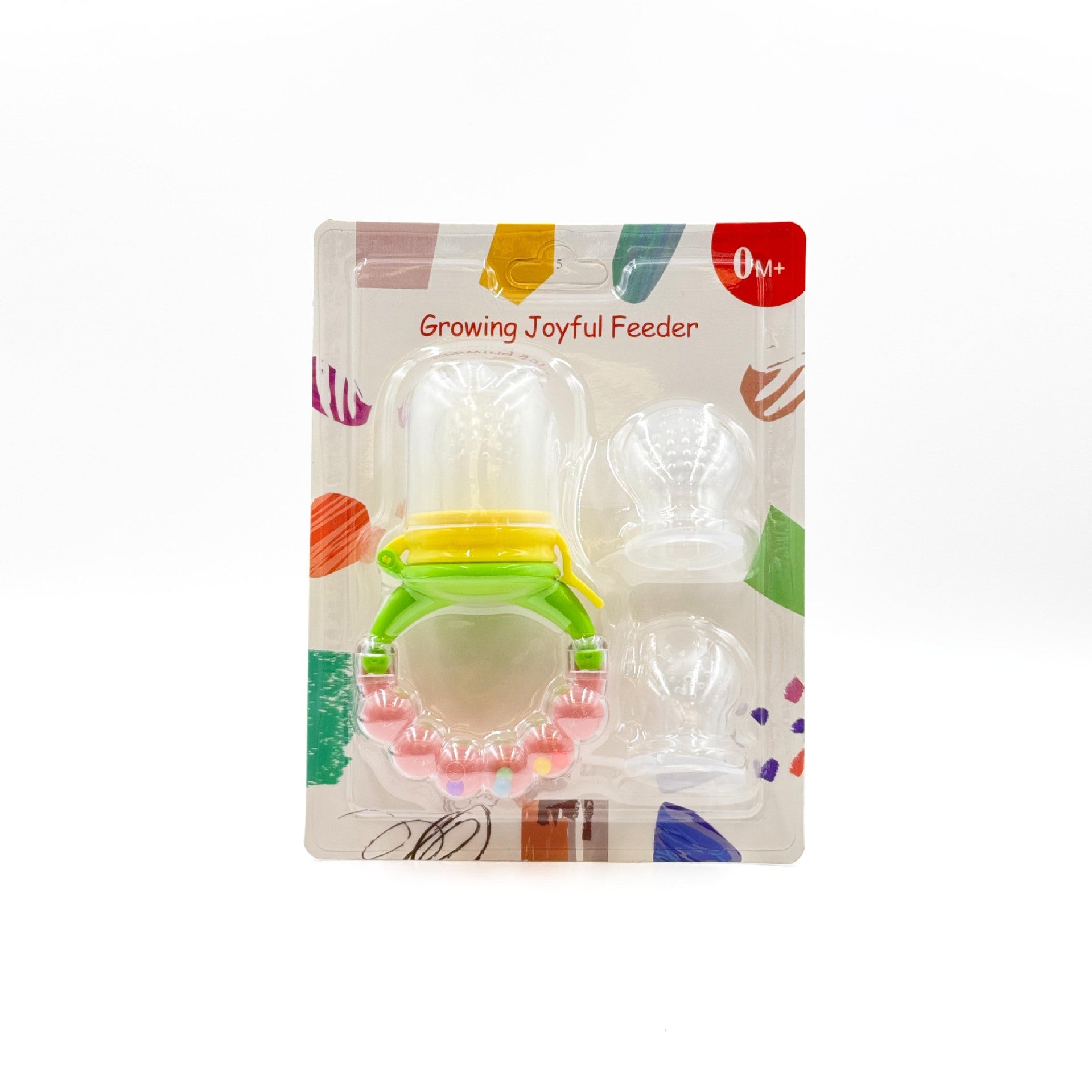 English card pack, baby bell fruit and vegetable music, large, medium and small mesh bag set, fruit complementary food bite music, silicone mesh