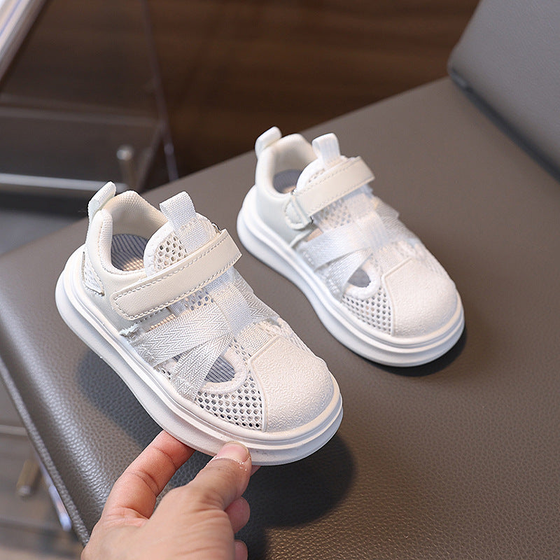 summer new arrivals: baby shoes, girls' beach sandals, boys' sandals, closed-toe mesh soft-soled athletic sneakers - trendy styles