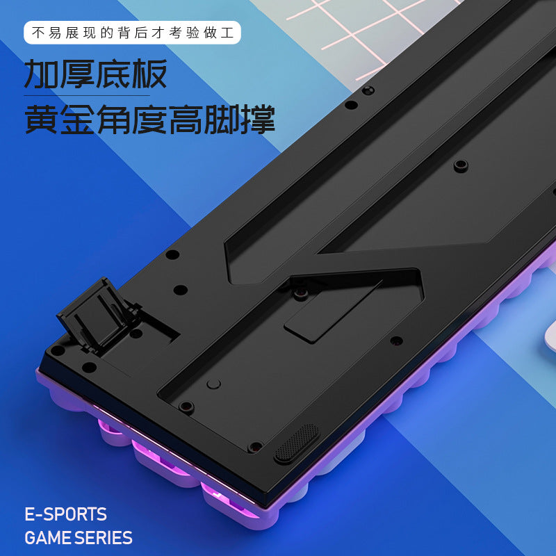 Silver sculpt k600 esports mechanical feel gaming keyboard - wired, punk color scheme, pc accessories wholesale