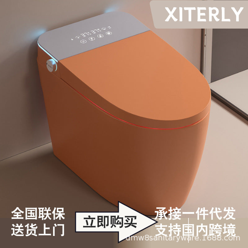 Smart toilet integrated automatic flip built-in foam shield toilet with water tank