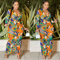 C5838 special offer: no returns or exchanges. please purchase with care. cross-border fashionable european and american women's sexy mesh printed v-neck dress