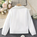 Girlshirtspringexportnew arrival dressbowsshirtwestern stylekids suit white shirt bottom