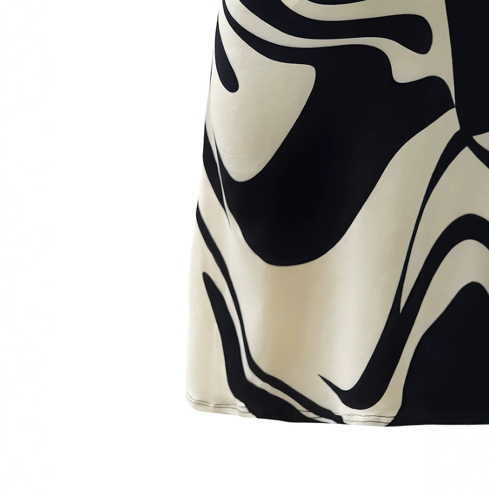 wholesale women's short-sleeved dresses, fashionable women's dresses for spring, summer, and autumn, new cross-border printed designs