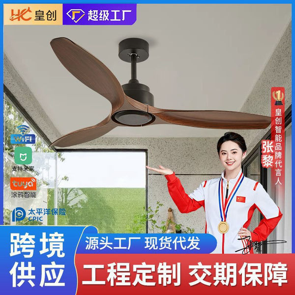 Recommended customization, outdoor gazebo sun room ceiling fan, waterproof lampless fan LED intelligent remote control variable frequency ceiling fan