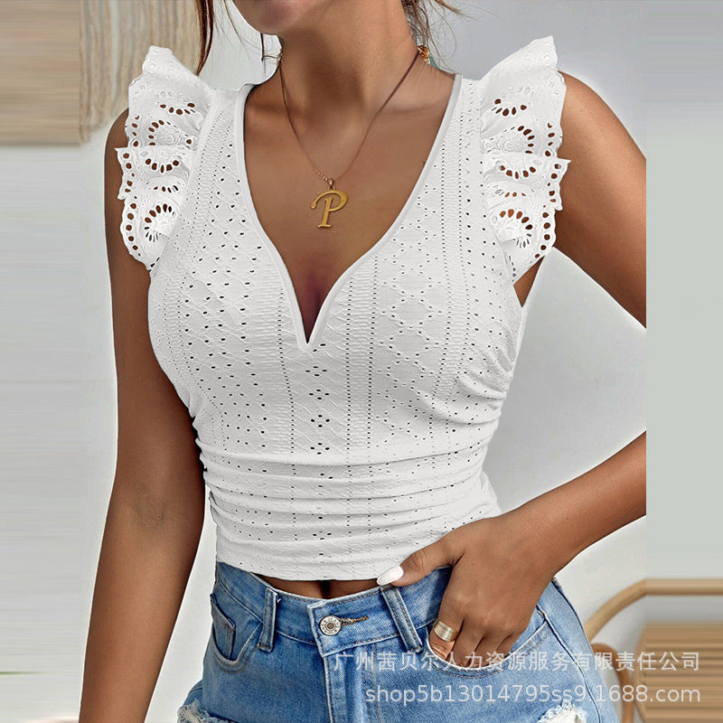 Cross-border  women,  Europe and the United States new small turtleneck texture fabric vest