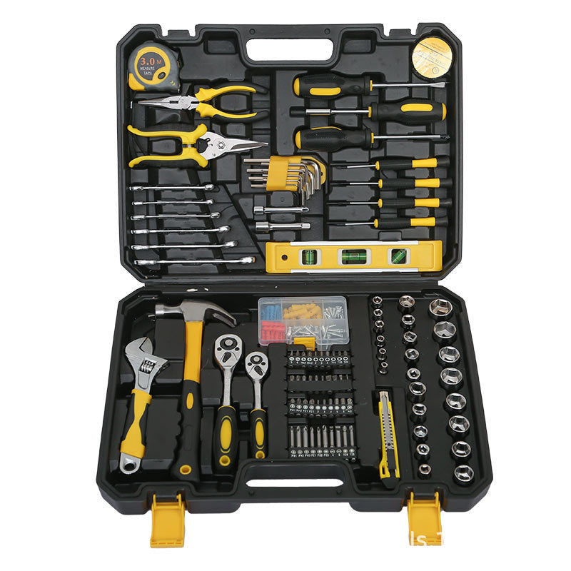 Factory direct sales 118 pieces household hardware tools combination set toolbox woodworking electrical maintenance  explosion