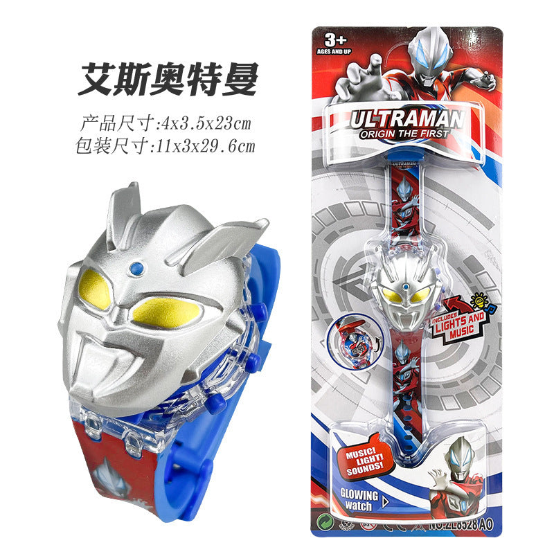 Kids' elsa kt cat musical light-up watch - elementary school cartoon flip electronic watch - kindergarten gift