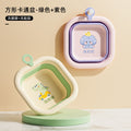New arrivalkids cartoon square foldable washbasin baby portable washbasin dormitory for home small basin
