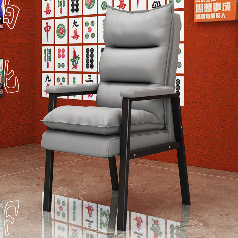 Mahjong chair chess and card room backrest plaid long sitting conference chair mahjong house home office chair special for playing mahjong