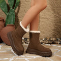 Women's winter new arrival: thick-soled lambswool snow boots - fleece-lined, extra thick, warm, height-increasing ankle boots, plus size plush cotton boots