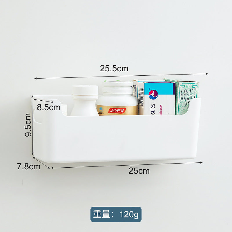 Desktop entrance mask drug storage box plastic transparent multi-functional medicine box portable classification wall-mounted storage box