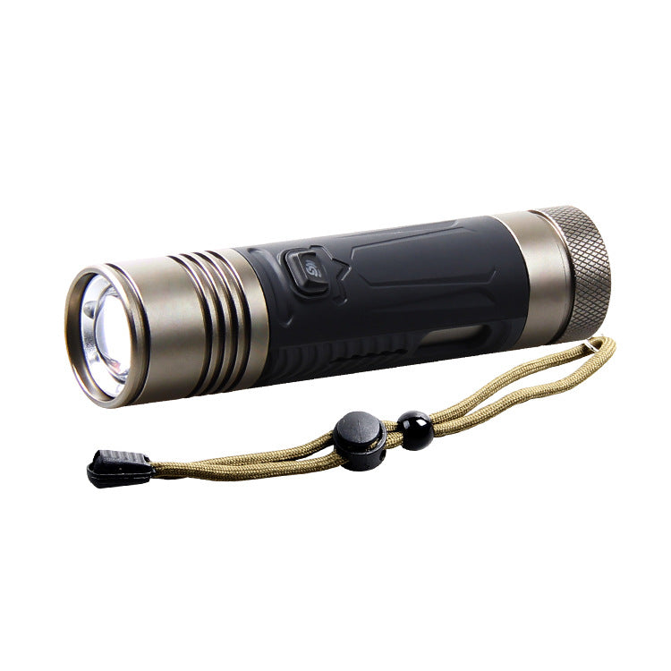 Cross-border new stepless strong light XHP360 electric display Type-C USB charging optical zoom outdoor flashlight