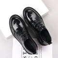 Genuine leather men's dress shoes - soft sole, soft upper, new business style, black, work, casual, wedding, groom shoes